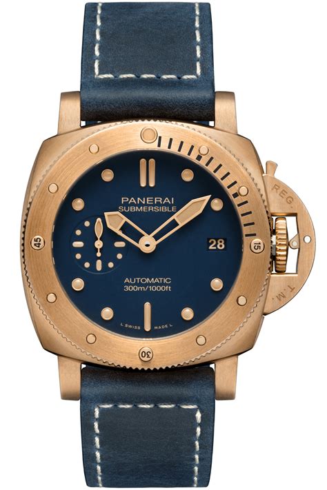 panerai pam 382 bronzo|panerai underwater bronzo blu abisso.